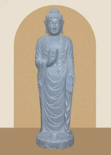 Product image of the product “Standing Buddha with Lotus Flower, ca. 120 cm H ”